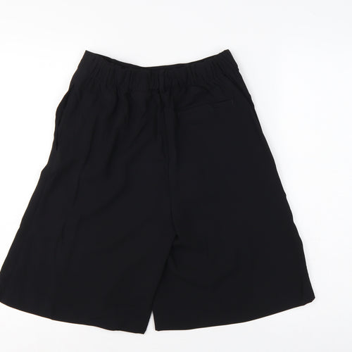 Marks and Spencer Women Black UK 6 High Rise Culotte Shorts Pockets