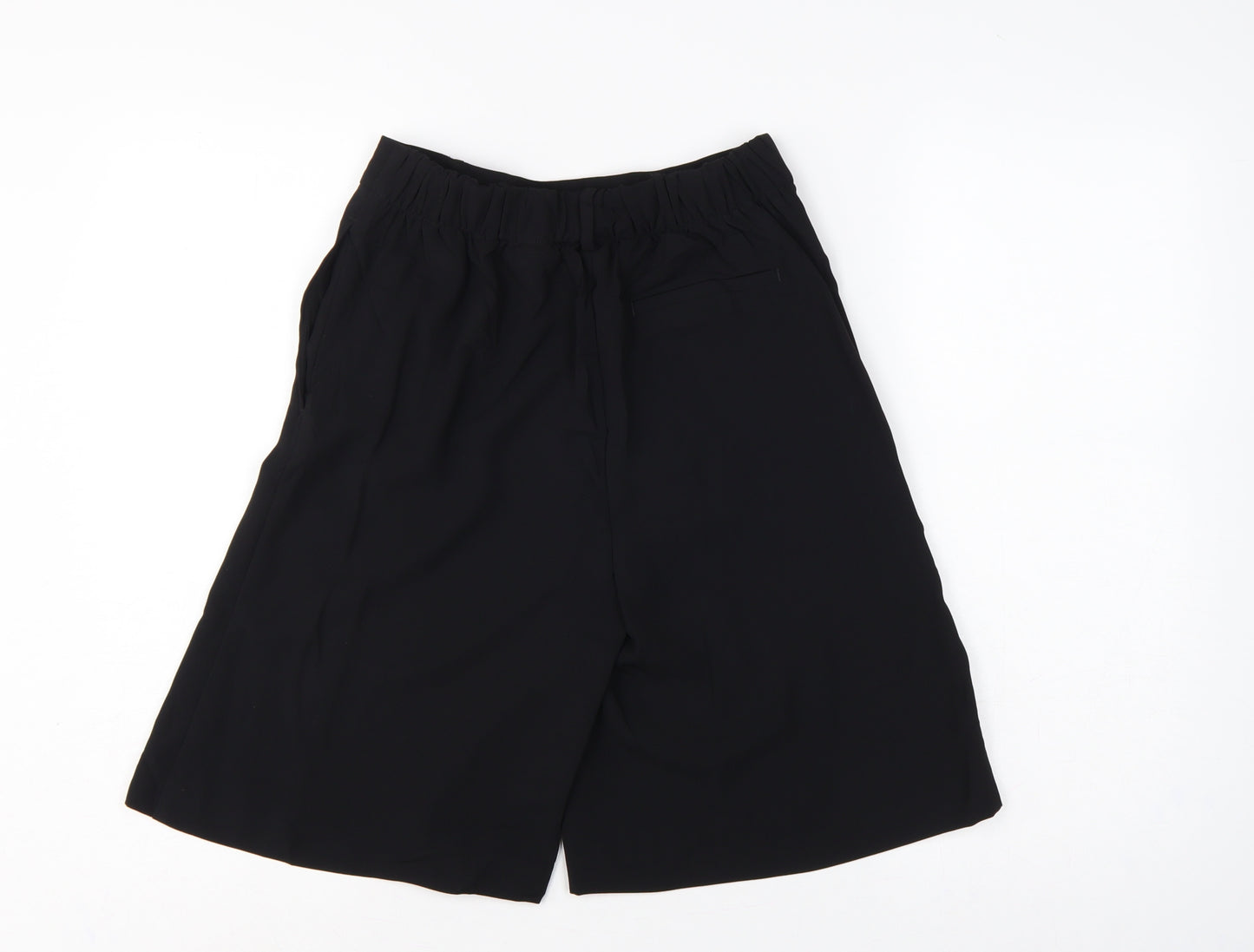 Marks and Spencer Women Black UK 6 High Rise Culotte Shorts Pockets