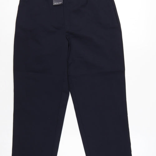 Marks and Spencer Women Blue UK 8 High Rise Tapered Trousers
