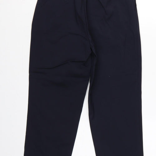 Marks and Spencer Women Blue UK 8 High Rise Tapered Trousers