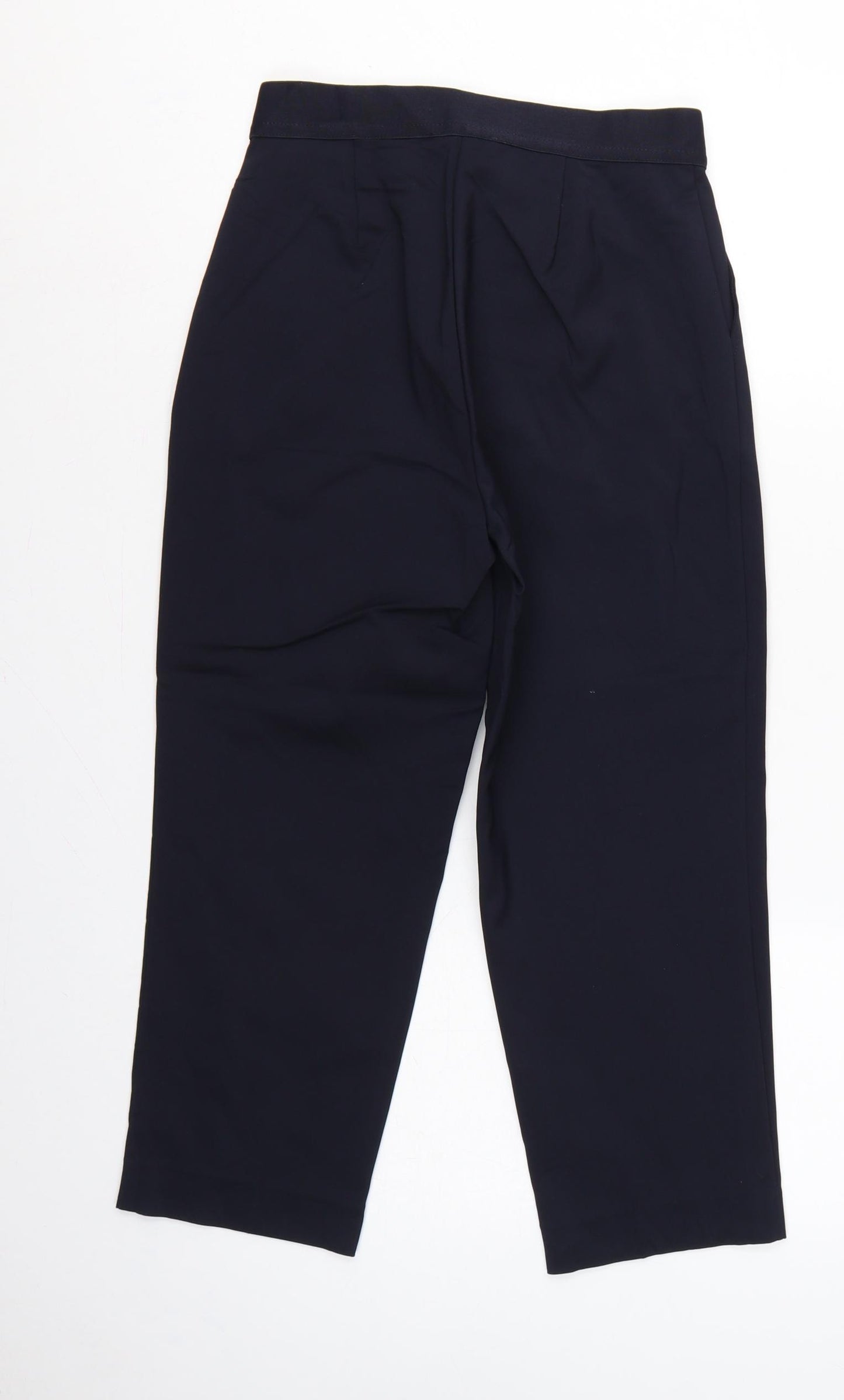Marks and Spencer Women Blue UK 8 High Rise Tapered Trousers