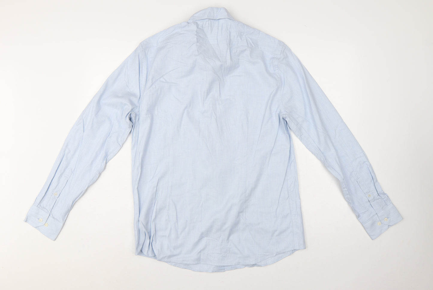 Marks & Spencer Men’s Blue L Slim Fit Stretch Button-Down Shirt