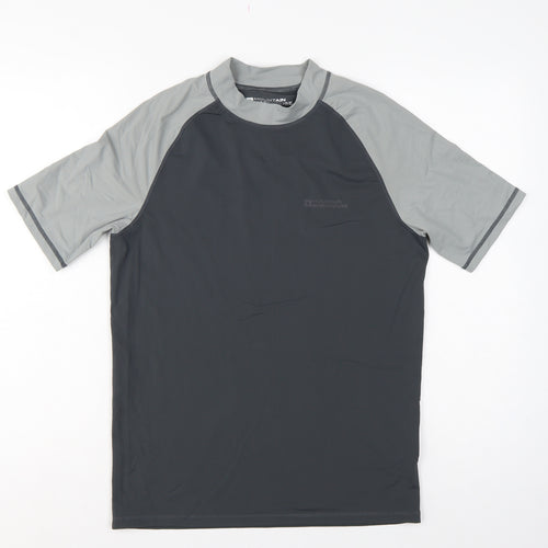 Mountain Warehouse Men’s Black Grey M Athletic Rash Guard T-Shirt