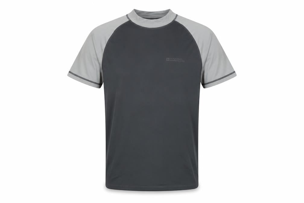 Mountain Warehouse Men’s Black Grey M Athletic Rash Guard T-Shirt