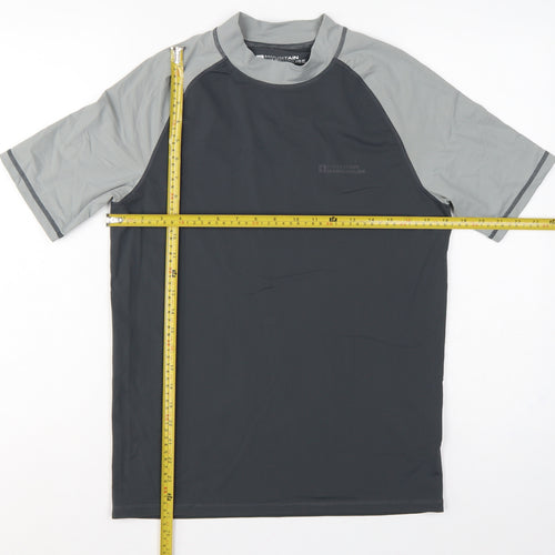 Mountain Warehouse Men’s Black Grey M Athletic Rash Guard T-Shirt