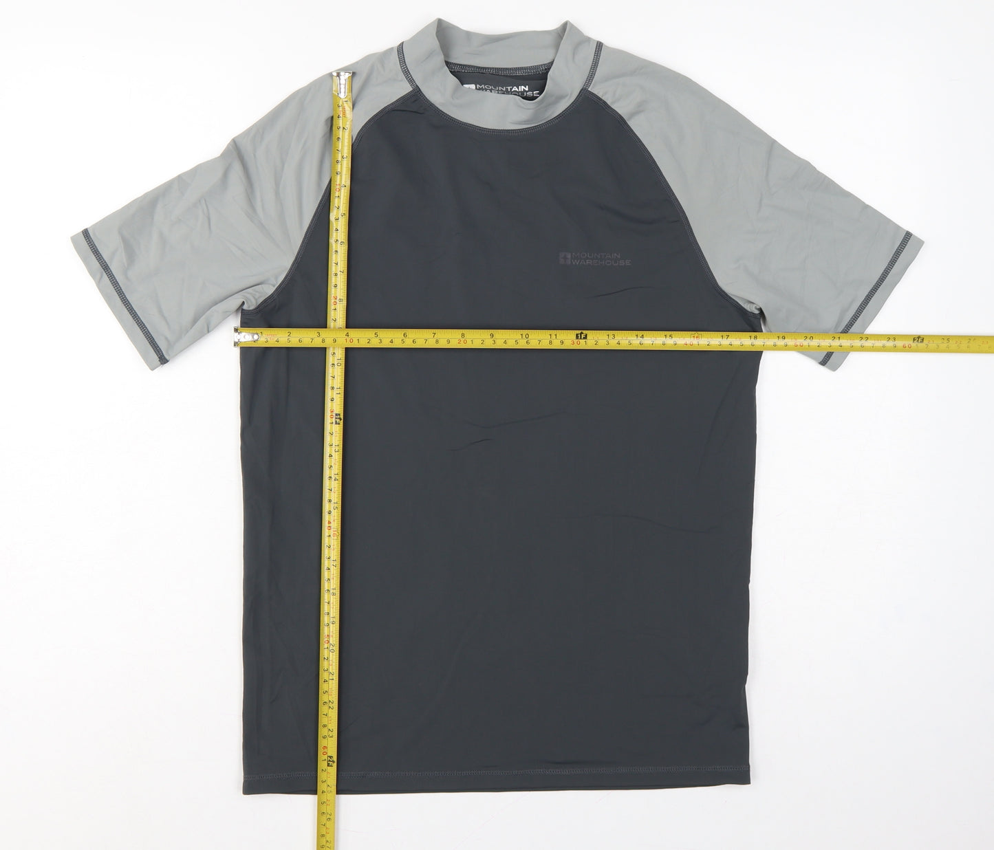 Mountain Warehouse Men’s Black Grey M Athletic Rash Guard T-Shirt