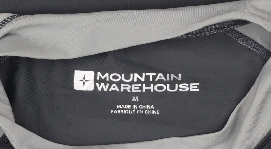 Mountain Warehouse Men’s Black Grey M Athletic Rash Guard T-Shirt