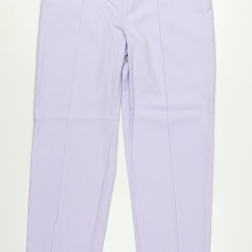 Marks and Spencer Women Purple UK 16 Long Straight Dress Trousers