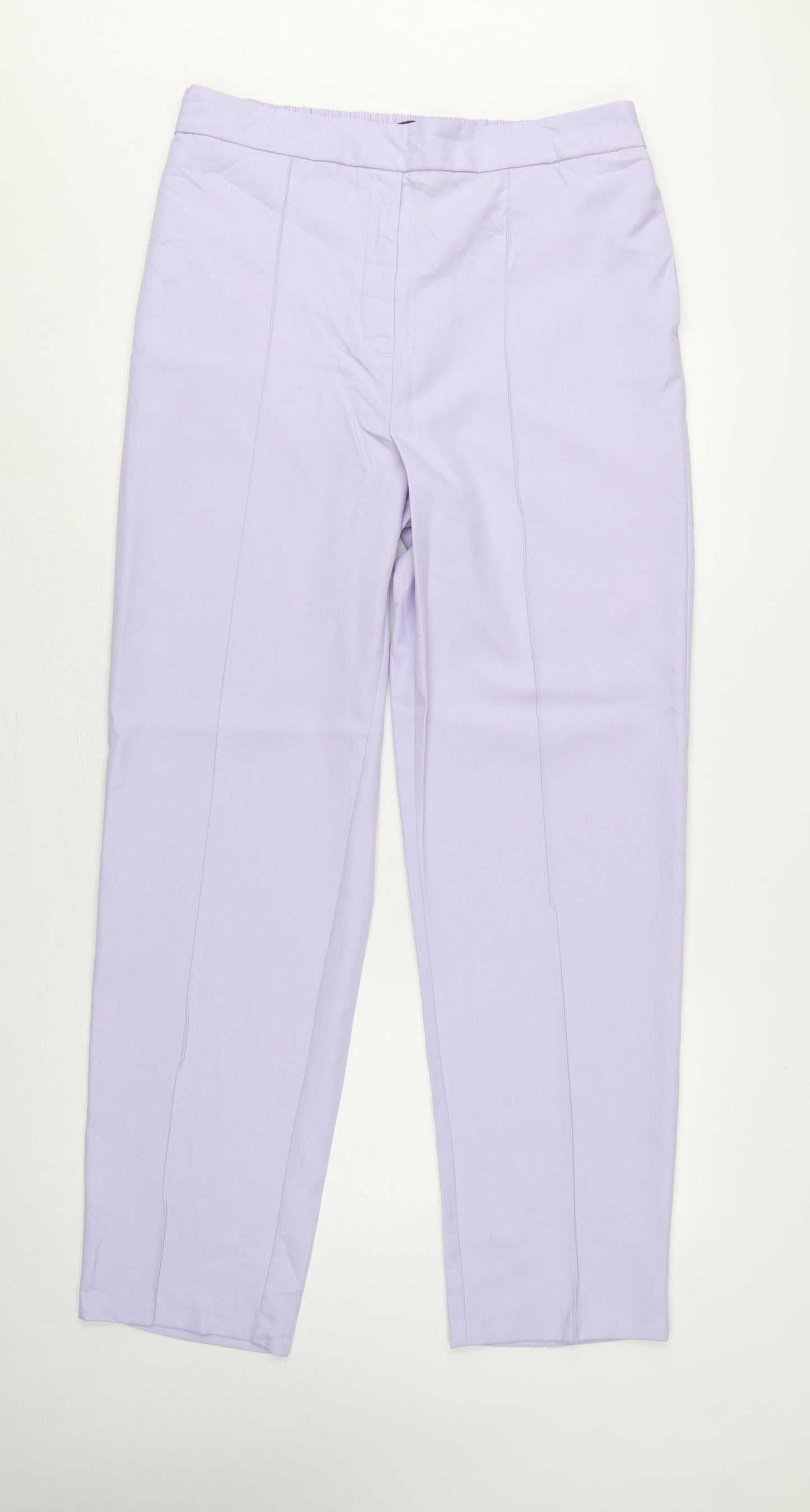 Marks and Spencer Women Purple UK 16 Long Straight Dress Trousers