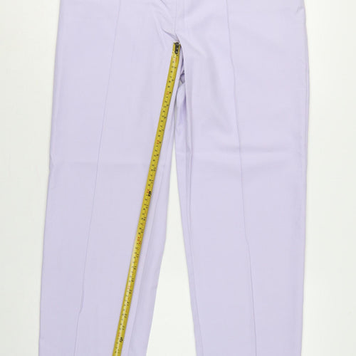 Marks and Spencer Women Purple UK 16 Long Straight Dress Trousers