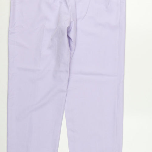 Marks and Spencer Women Purple UK 16 Long Straight Dress Trousers