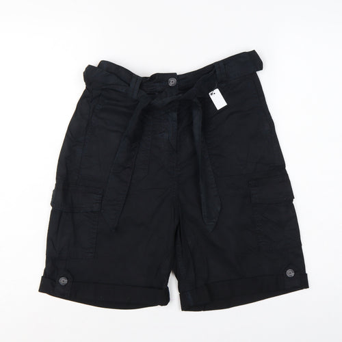 Marks and Spencer Women’s Black Size 8 Cargo Belted Shorts