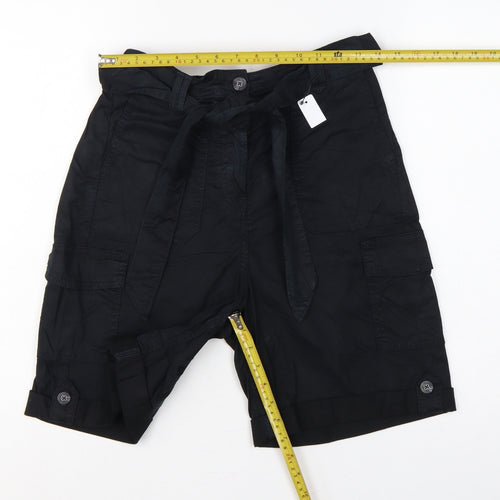 Marks and Spencer Women’s Black Size 8 Cargo Belted Shorts