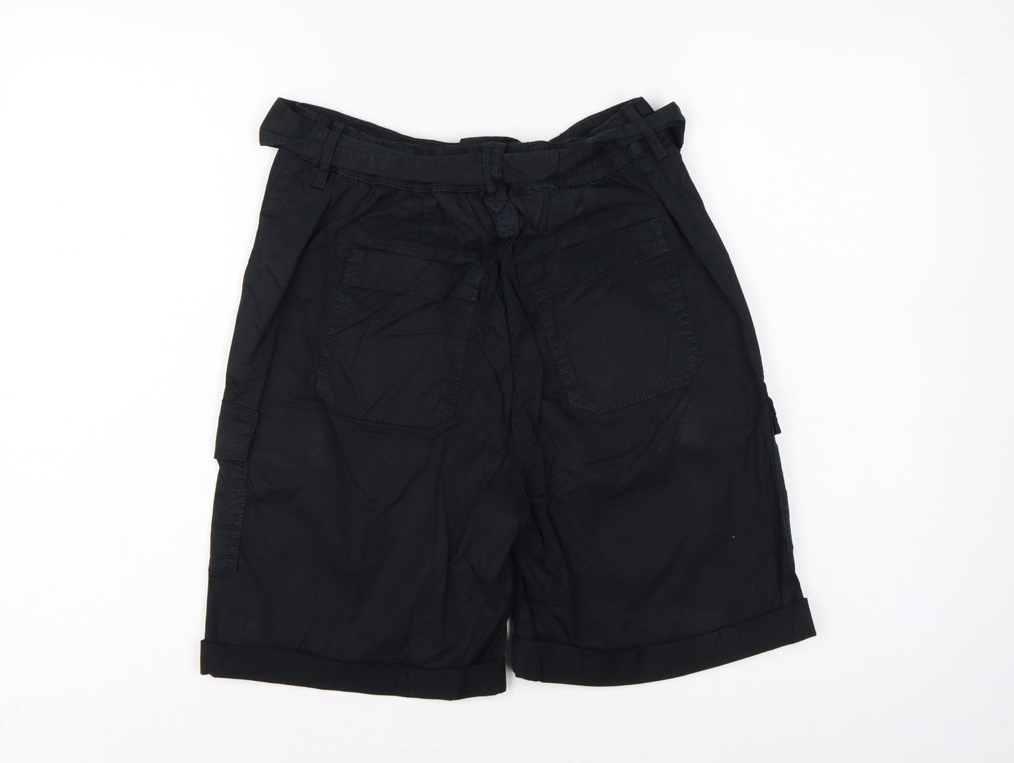 Marks and Spencer Women’s Black Size 8 Cargo Belted Shorts