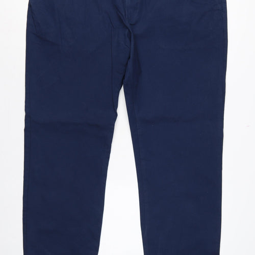 Marks and Spencer Men Blue 44 Chino Trousers 44W 31L Stretch
