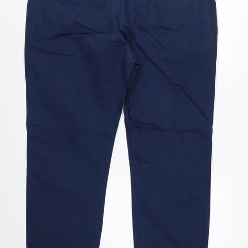 Marks and Spencer Men Blue 44 Chino Trousers 44W 31L Stretch