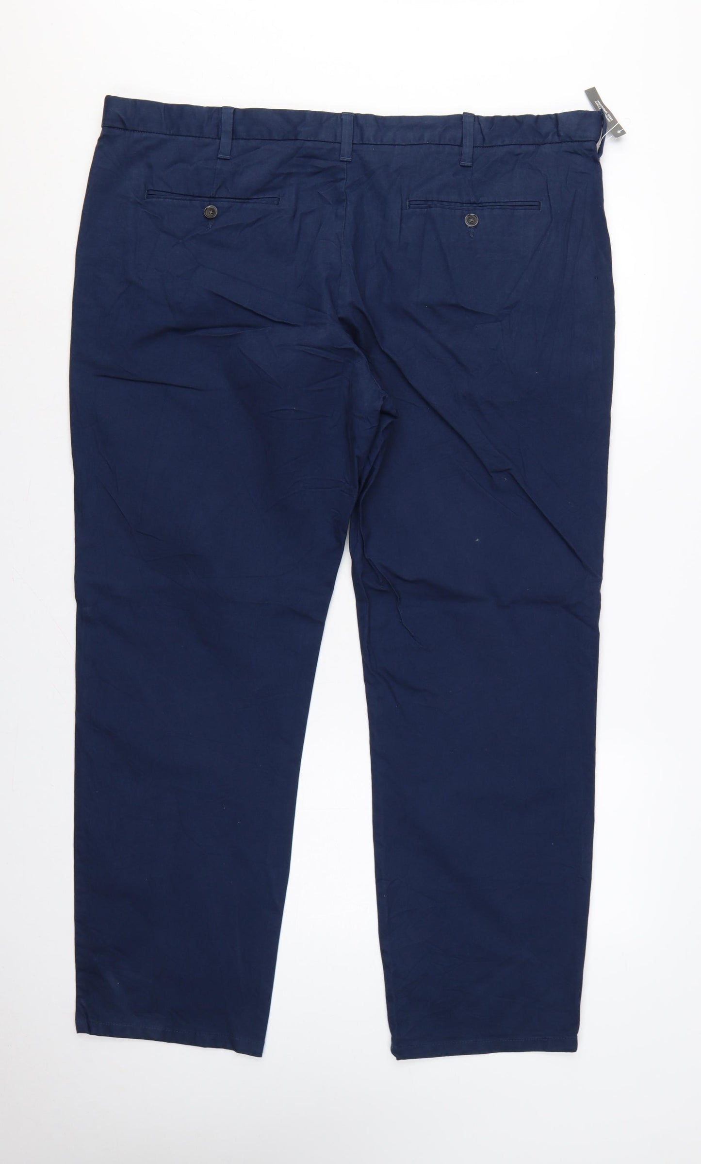 Marks and Spencer Men Blue 44 Chino Trousers 44W 31L Stretch