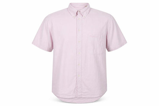 Front view of Thomas Pinkberry Men’s Pink L Classic Button-Up Oxford Shirt