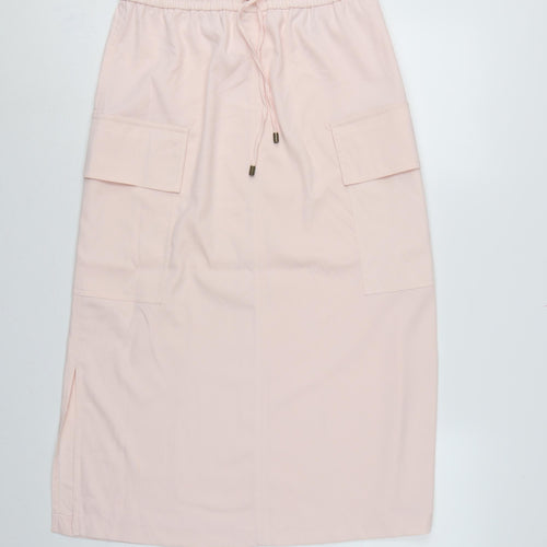 Marks & Spencer Women Pink UK 10 Cargo Long Skirt Pockets
