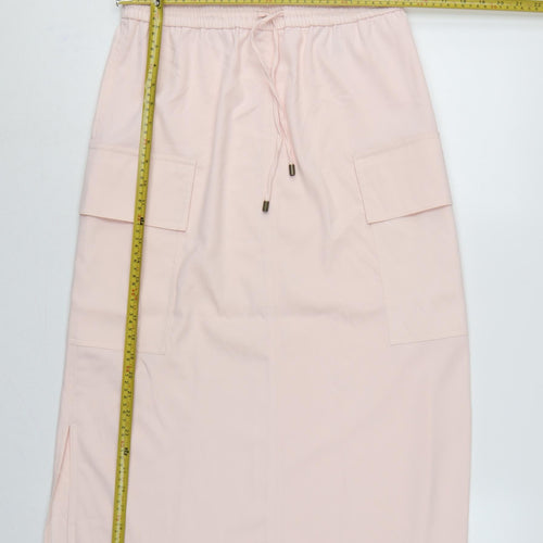 Marks & Spencer Women Pink UK 10 Cargo Long Skirt Pockets