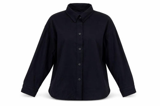 UNIQLO Women’s Black XS Basic Collared Long Sleeve Button-Up Shirt