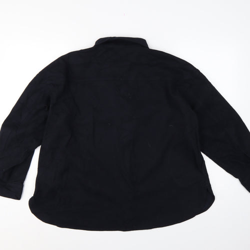 UNIQLO Women’s Black XS Basic Collared Long Sleeve Button-Up Shirt