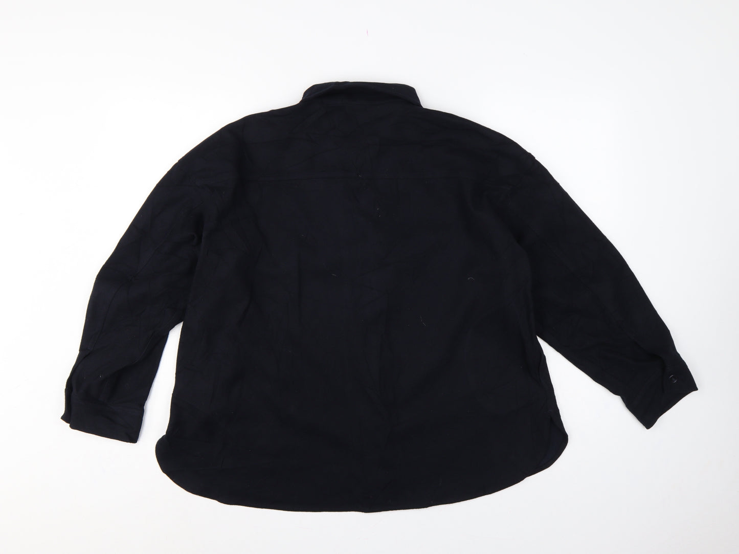 UNIQLO Women’s Black XS Basic Collared Long Sleeve Button-Up Shirt