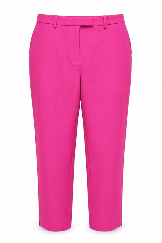 M&S Women Pink UK 16 Long Tailored Tapered Dress Trousers
