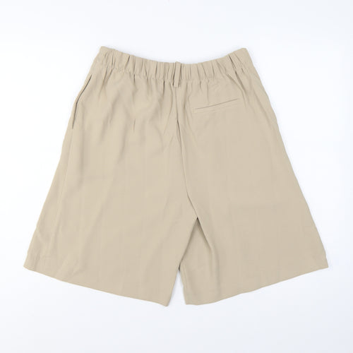 Marks and Spencer Women Beige UK 10 Culotte Shorts Pockets