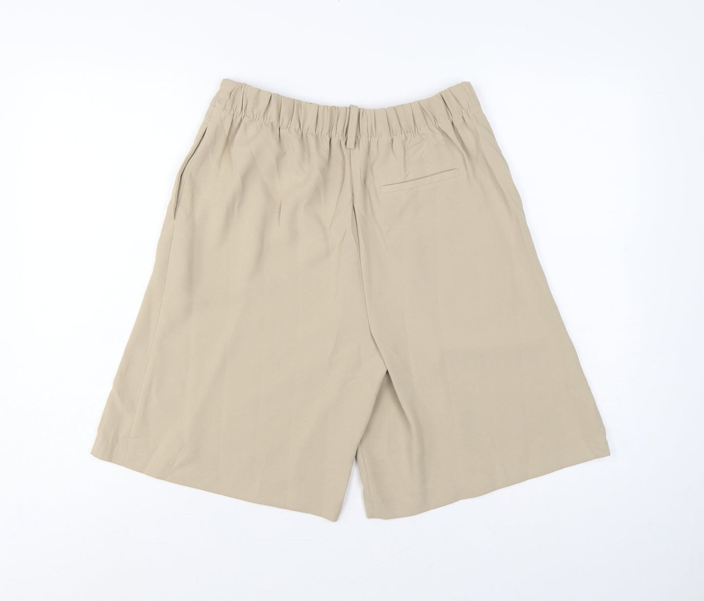 Marks and Spencer Women Beige UK 10 Culotte Shorts Pockets