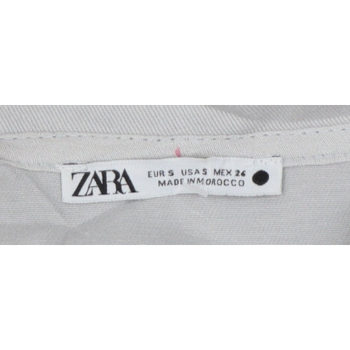 Zara Women Grey Size S Utility Cargo Wide-Leg Jumpsuit