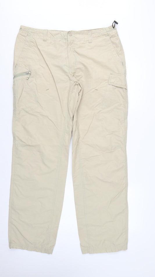 Columbia Men’s Beige Cargo Trousers 38in Waist 34in Leg Straight