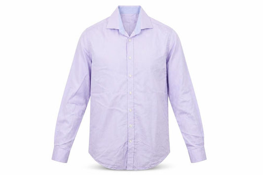 Jaeger Men’s Purple 15.5 Regular Fit Pure Cotton Formal Shirt