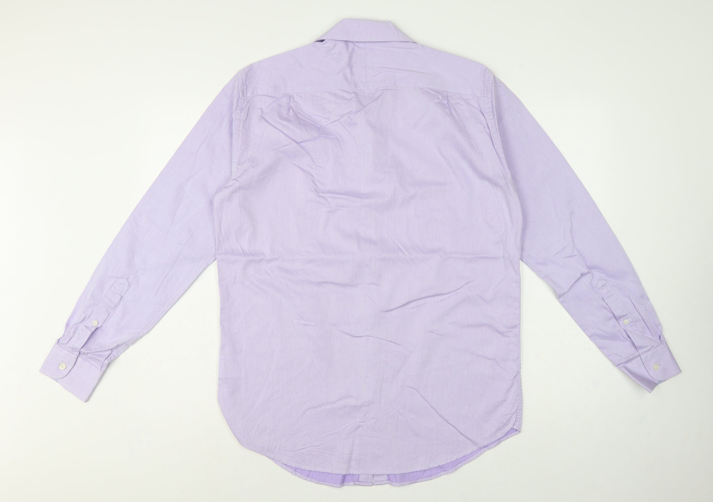 Jaeger Men’s Purple 15.5 Regular Fit Pure Cotton Formal Shirt