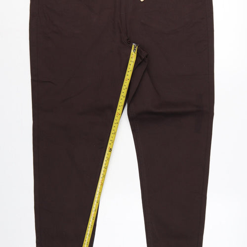 Marks & Spencer Women Brown Size 20 Long High Rise Skinny Jeggings