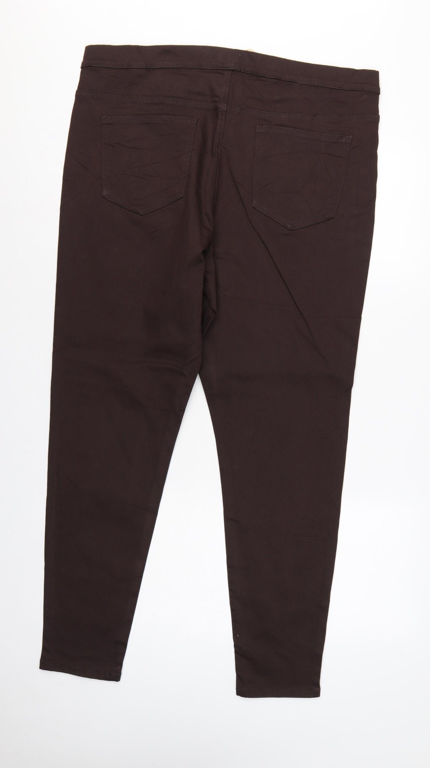 Marks & Spencer Women Brown Size 20 Long High Rise Skinny Jeggings
