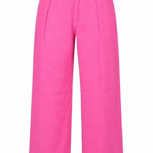 Zara Unisex Adults Pink M Wide-Leg High Rise Dress Trousers