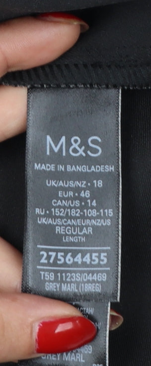 Marks and Spencer Women's Grey Marl UK 18 Wrap Long Skirt