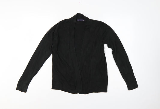 Marks and Spencer Women Black XS Open Knit Long Sleeve Cardigan