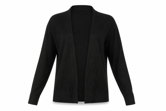 Marks and Spencer Women Black XS Open Knit Long Sleeve Cardigan