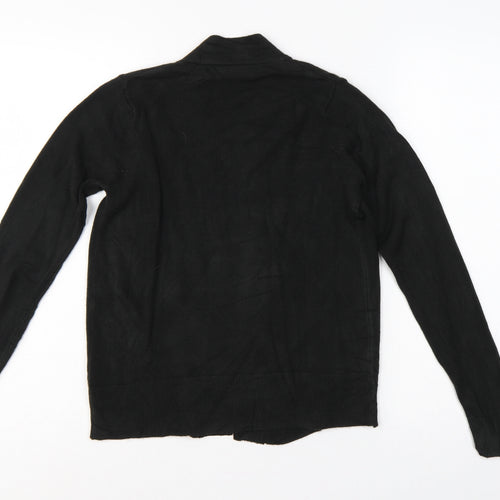 Marks and Spencer Women Black XS Open Knit Long Sleeve Cardigan
