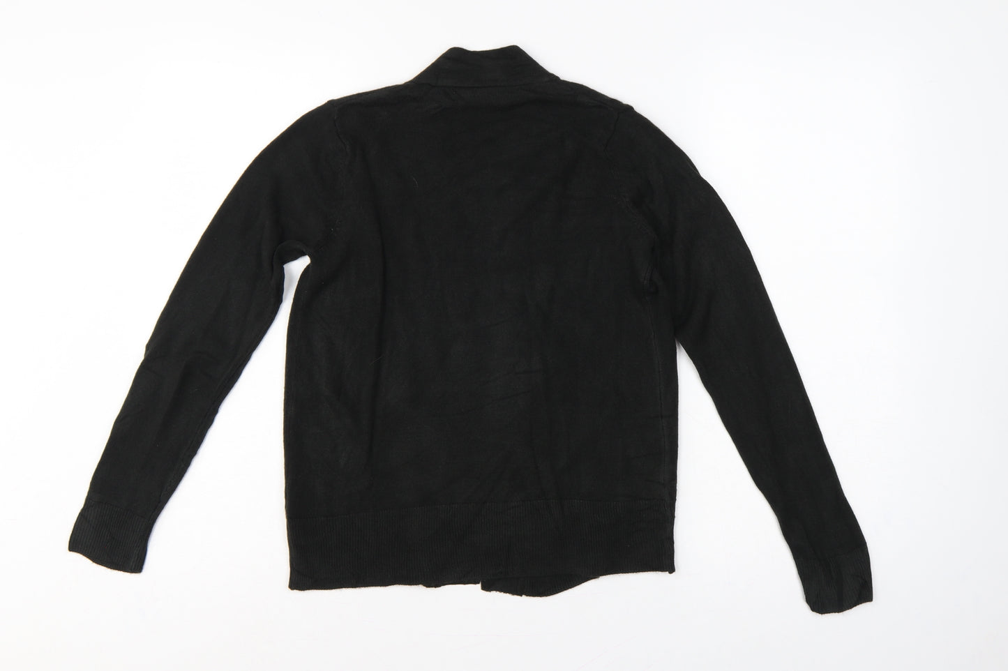 Marks and Spencer Women Black XS Open Knit Long Sleeve Cardigan