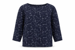 Betty & Co Women Blue UK 12 Geometric Kimono Sleeve 3/4 Blouse