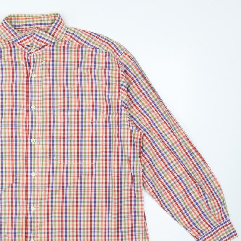 Additional view of Next Men’s Multicoloured Check Cotton Button-Up Shirt L Long Sleeve