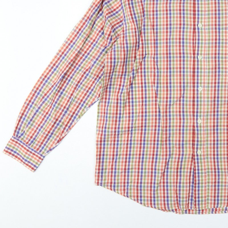 Additional view of Next Men’s Multicoloured Check Cotton Button-Up Shirt L Long Sleeve