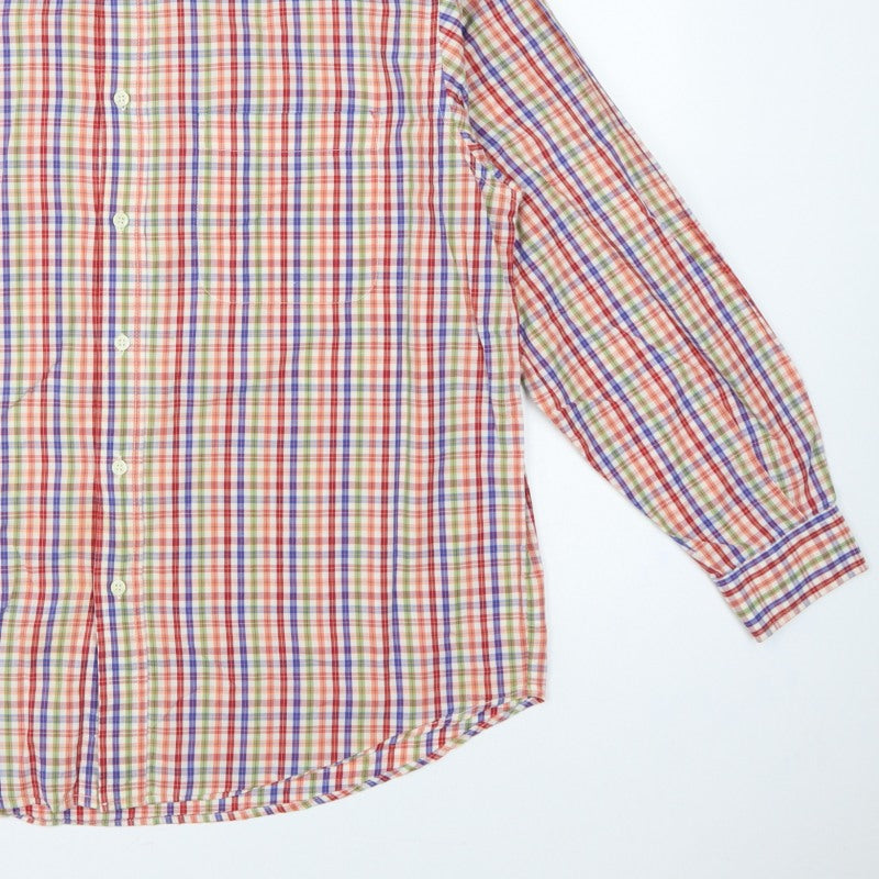 Additional view of Next Men’s Multicoloured Check Cotton Button-Up Shirt L Long Sleeve