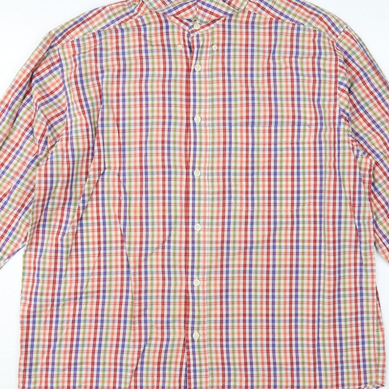 Additional view of Next Men’s Multicoloured Check Cotton Button-Up Shirt L Long Sleeve