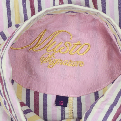 Musto Signature Women’s Multicoloured Striped Cotton Shirt UK 16