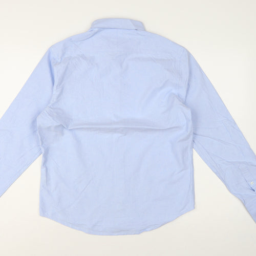 Brave Soul Men’s Blue M Cotton Button Down Long Sleeve Shirt