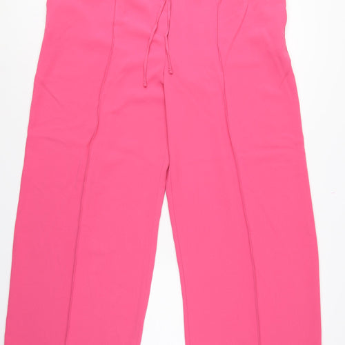 Marks & Spencer Women Pink Size 20 Wide High Rise Trousers